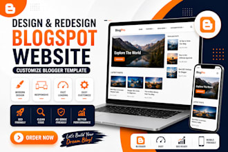 design, redesign blogspot website and customize blogger template