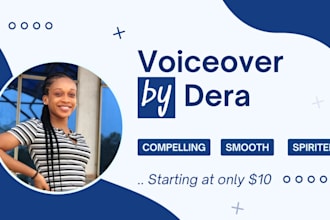 record a natural english female voiceover