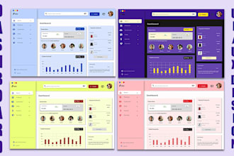 do saas, CRM, and admin dashboard design in figma in any custom theme