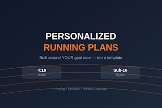 create a personalized running training plan for your race