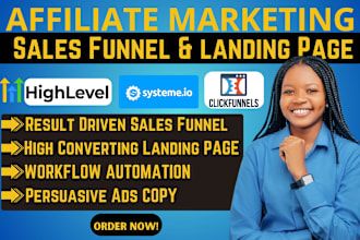affiliate marketing sales funnel clickbank affiliate marketing landing page