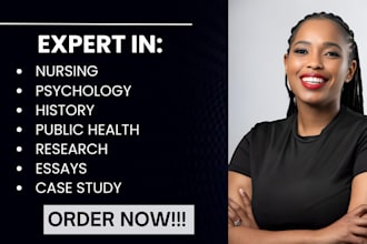 do essays and case studies on nursing, psychology, history and public health