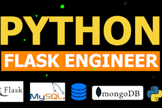 be your flask engineer with python mysql, monogdb database