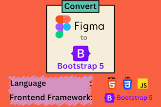 convert figma to bootstrap 5 responsive website