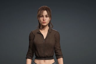 sculpt,model,realistic character of your choice,ue5 3d model,3d avatar model,rig