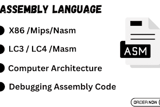 do assembly language, x86, nasm, masm, x88 tasks for you