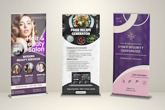 design a pull up banner or roll up banner for your event or business