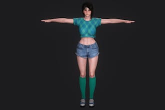 render fantasy character,unique realistic 3d human model,3d animaze,nsfw3d,vrm3d