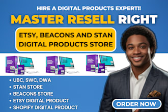 promote stan store etsy digital product shopify digital download, dwa swc ubc