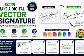 make a digital vector signature form handwritten signature