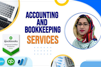 do accounting  bookkeeping in quickbooks, xero, wave freshbooks, and zohobooks