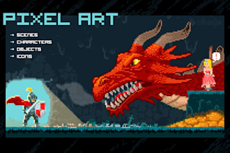 create pixel art icon or illustration
