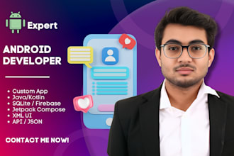 be android app developer do mobile app development java kotlin on android studio