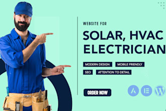 top notch hvac, handyman, electrician, remodeling, and solar website in 24 hour