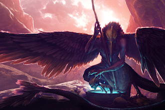 paint splash art and fantasy concept art