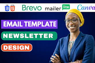 do html css code canva email newsletter mailerlite brevo email template design