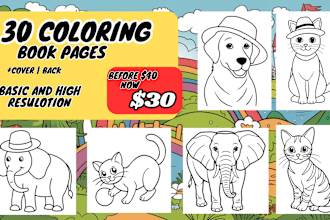 create coloring book pages for children