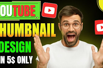 design catchy and custom youtube thumbnail