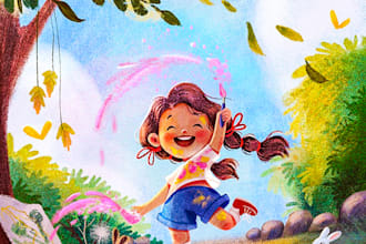 children story book illustrations book cover