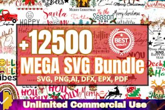 provide 12500 svg bundles for t shirts and others