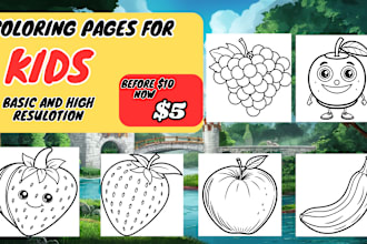 design kids coloring book and coloring pages for KDP