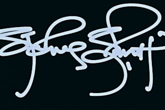 design artistic signature or autograph