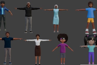 fastest create  3d character model for games or film
