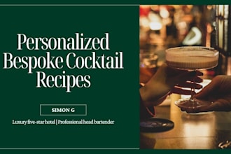 create bespoke cocktail or mocktail recipes for your needs