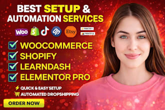 redesign learndash elementor pro wordpress bookly shopify woocommerce pod store