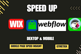 optimize wix shopify weflow prestashop speed up on page speed insight