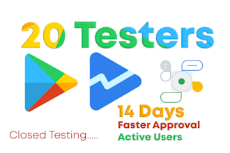 provide authentic 20 testers for google play closed testing