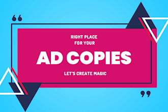write ad copy, copy writer