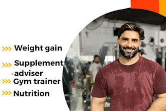 be your  personal trainer nutritionist and fitness coach