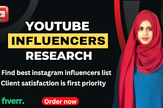 find best youtube influencer list and research for influencer marketing