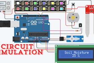do arduino programming, electrical circuit projects in tinkercad