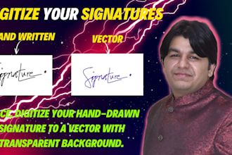 convert your handwritten signature into a vector logo