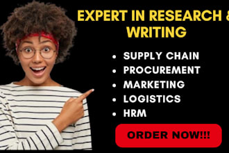 write urgent essays on supply chain, procurement, marketing, logistics and hrm