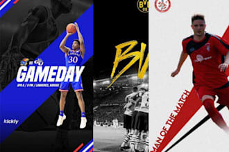 unique sports design sports graphics banner poster ads