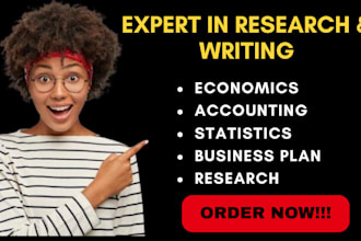 do essays and research on economics, accounting, statistics and business plan