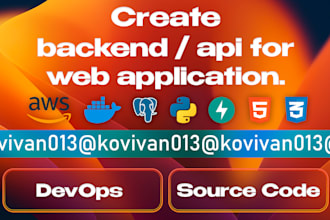 create backend, api for web app
