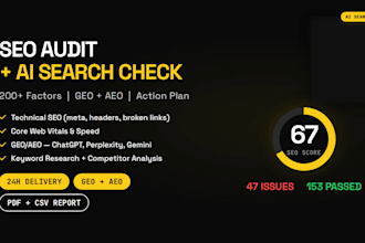 a complete SEO audit and ai search visibility check and action plan