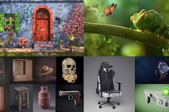 do 3d modeling, texturing, lighting and rendering for you