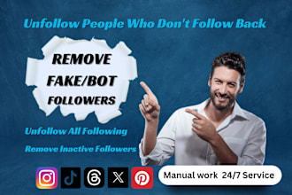 unfollow instagram followings and remove fake ghost followers