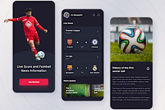 develop live score website, live score app with live streaming features