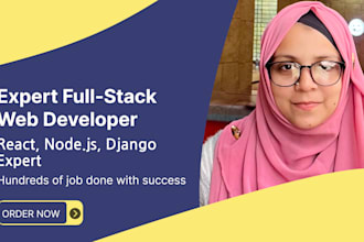 do full stack web development with react, node, express, django