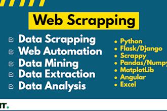 do web scrapping, data scrapping and data mining in python