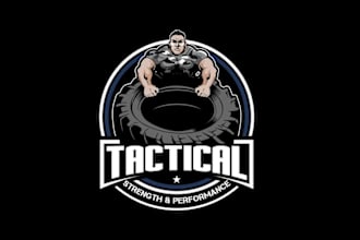 make outstanding physical fitness and  gym logo