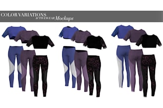 create your 3d activewear mockup with 3d animation