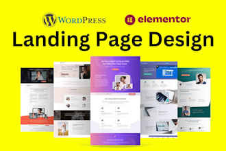 design wordpress landing page, elementor landing page using elementor pro