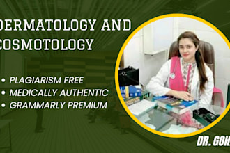 write dermatology skincare and cosmetology as a medical doctor